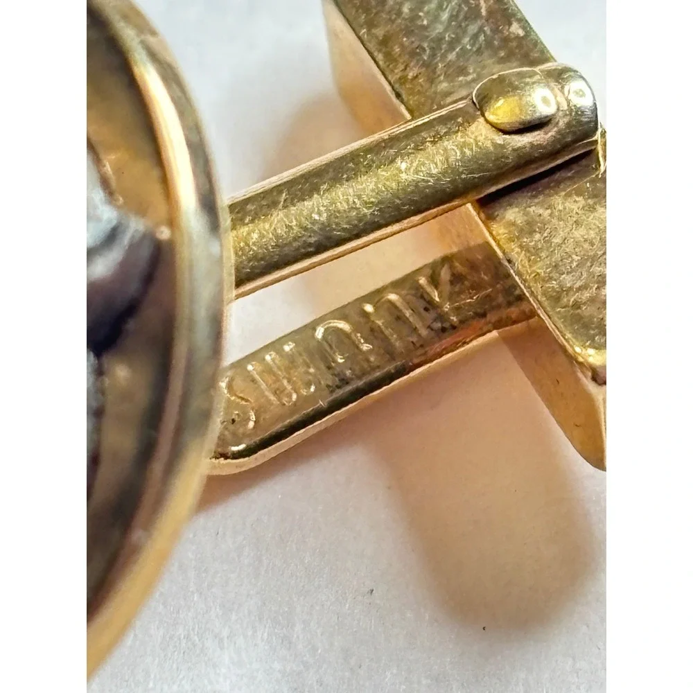 Vintage Swank Scorpio Cufflinks Two Tone Gold Silver Scorpion Zodiac Mens